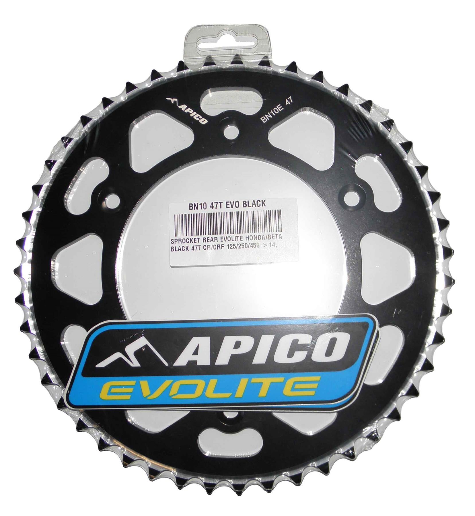 Apico Evolite Black Rear Sprocket For Honda CRF 450X 2005-2024